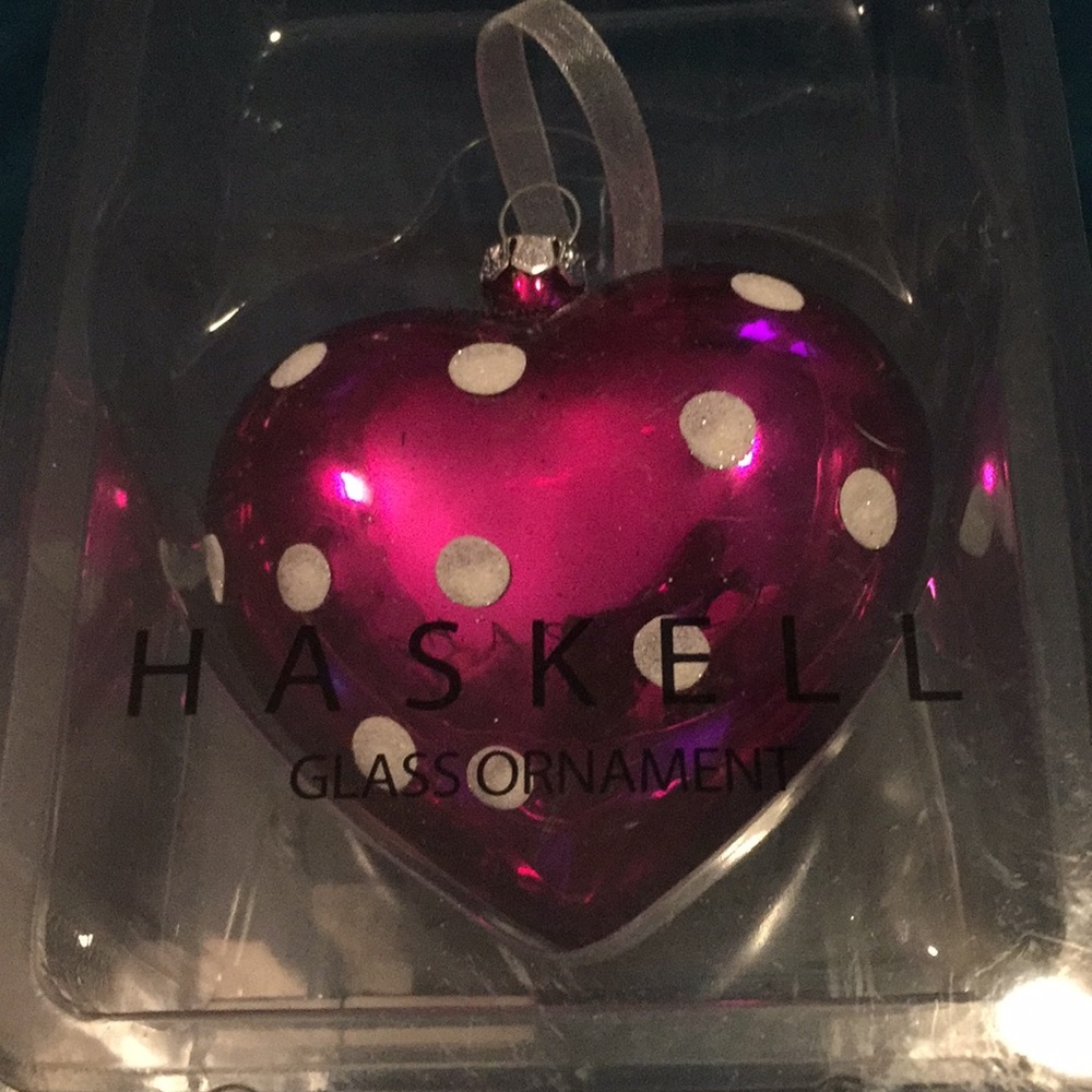 Haskell Glass Heart Ornament